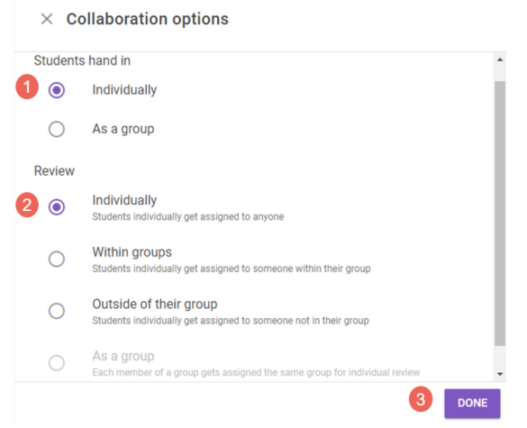 collaboration options