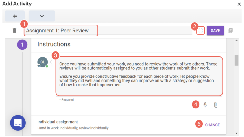 create a peer review step 1