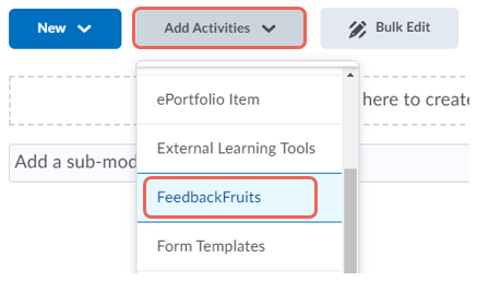 new activity feedback fruits