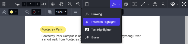Annotate with freeform highlight