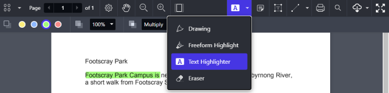 Annotate with highlight