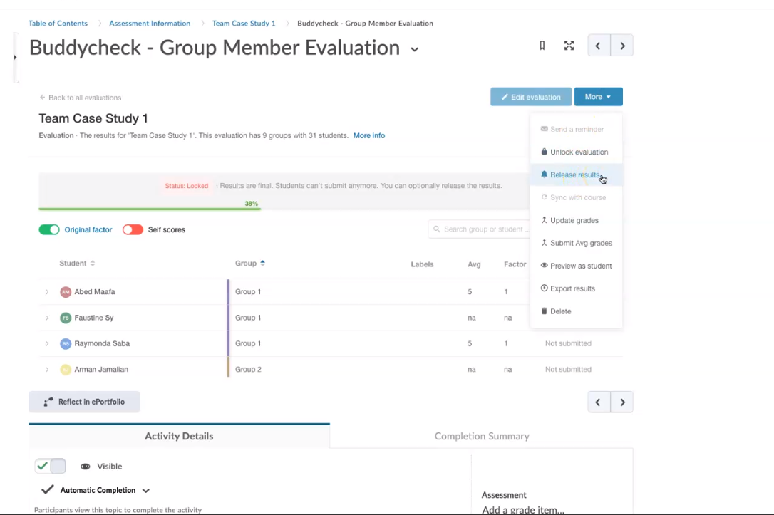 buddychange release results