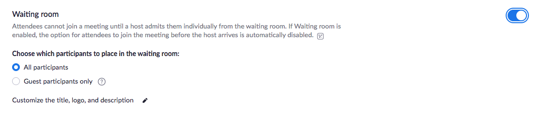 settings waiting room