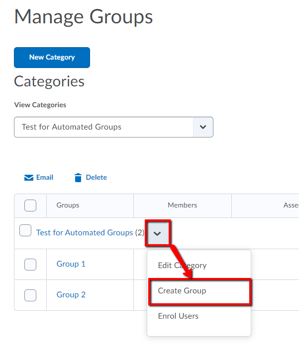 Creating and Managing Custom Groups Manage Groups