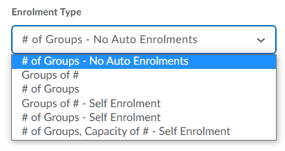 Enrolment Type List