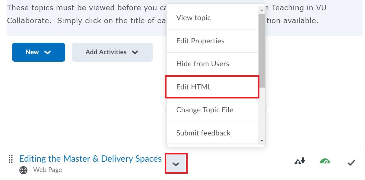 Edit HTML Option to Add Title to File