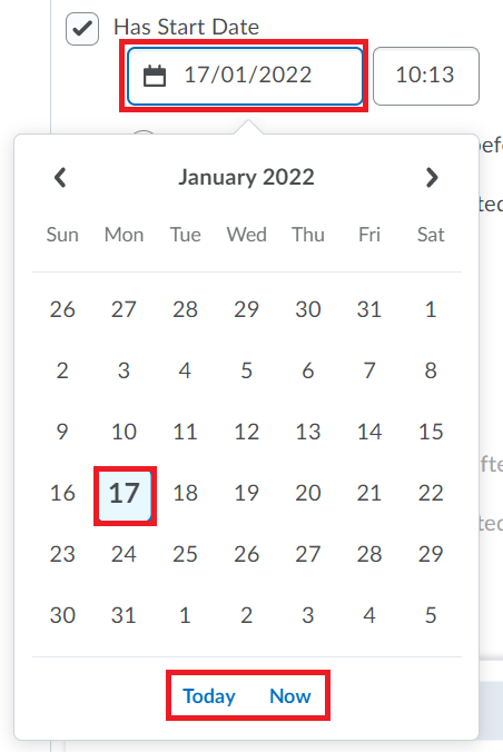 7.1 select date and time