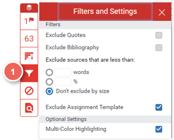 view filters and settings