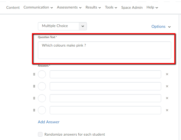 Creating Multiple Choice Questions