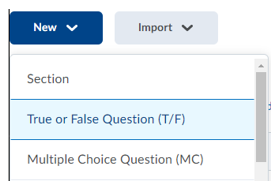 new true false question