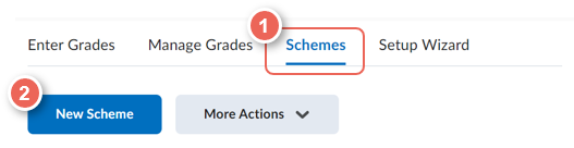 in grades access the schemes tab then select new scheme