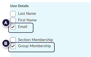 ex export email and group enrolment