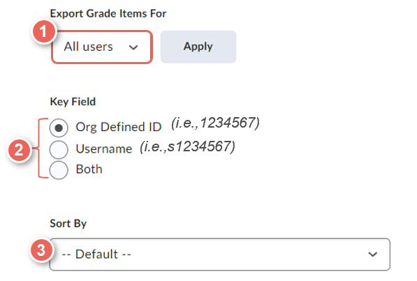 ex select display options