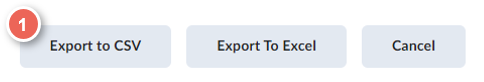 ex select export to csv button
