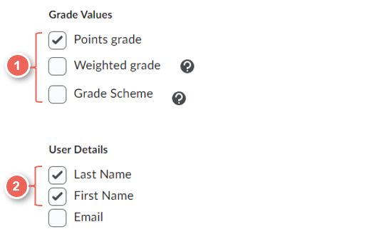 ex select grade values