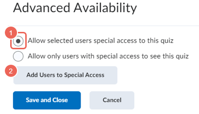 allow selected users special access