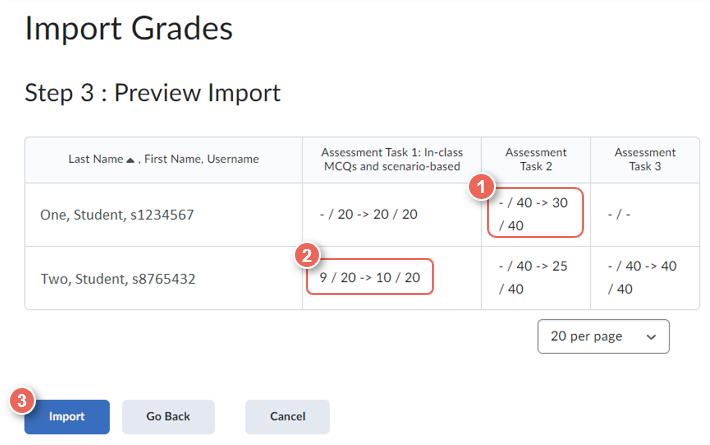 im preview import data