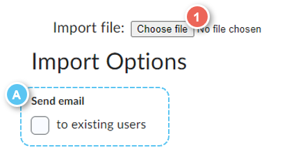upload file and email option