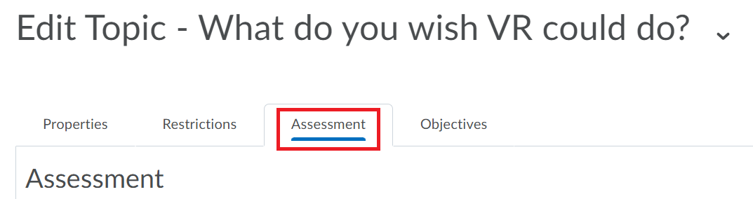 4 assessment tab access