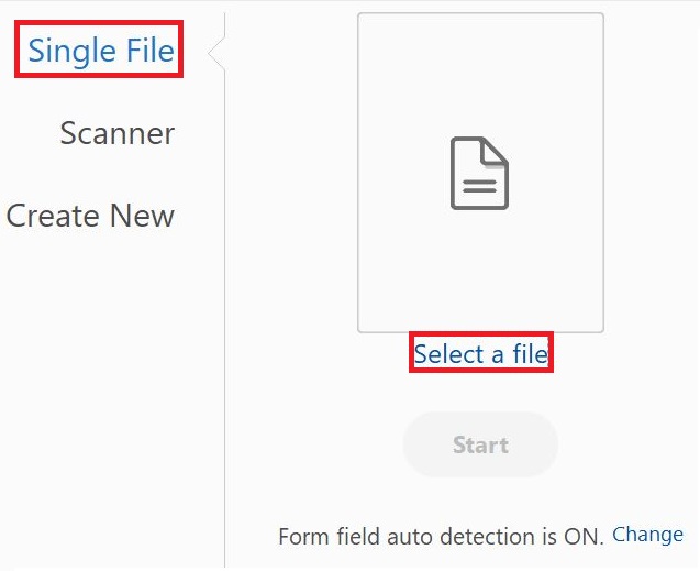 Single File Option