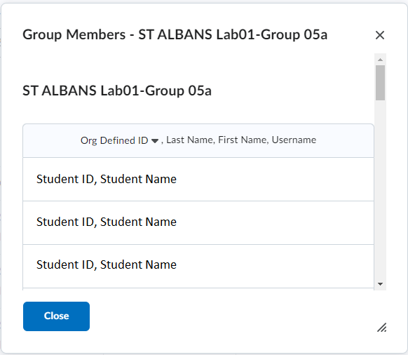 group member details