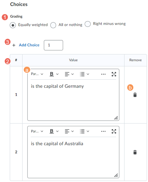 mat question details choices