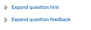 Expand question hint and question feedback 