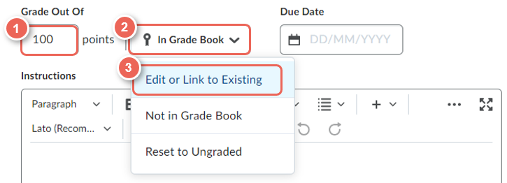 enter grade details