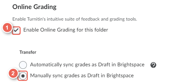 select online grading for quickmarks only