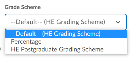 3 grade scheme lists