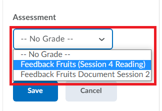 Click the drop down and select the Grade Item you created in Step 7