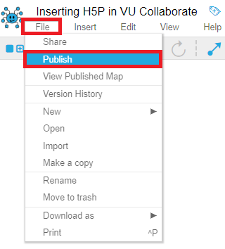 file and publish