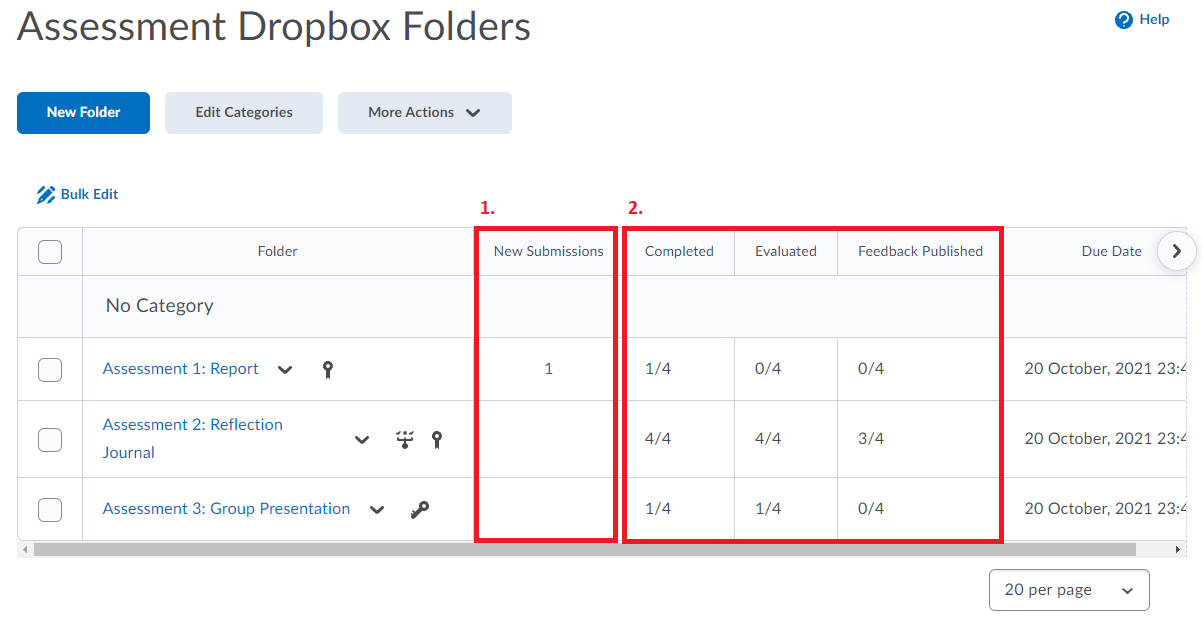 Assessment Dropbox Folder Assessments
