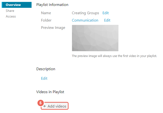select add videos