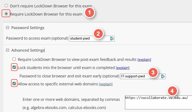 select RLDB settings
