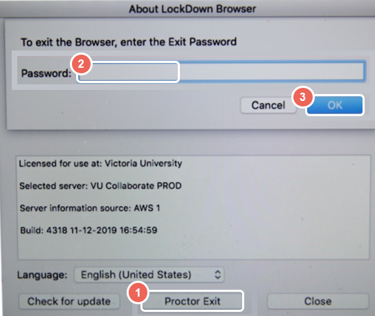 mac enter password to exit