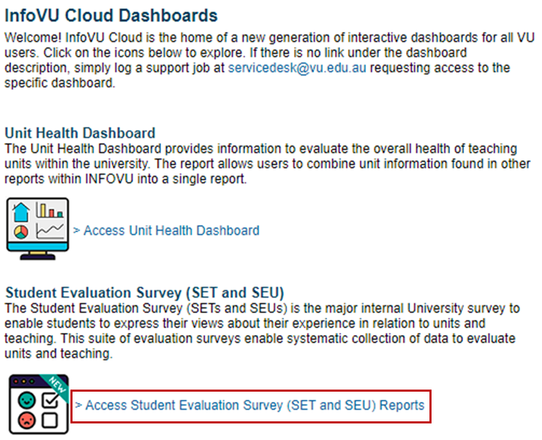 access SET and SEU reports