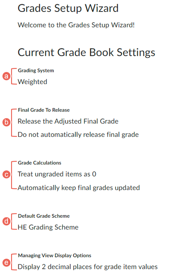 current gradebook settings setup wizard