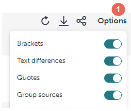 select report options