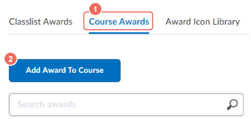 a2 add award to course