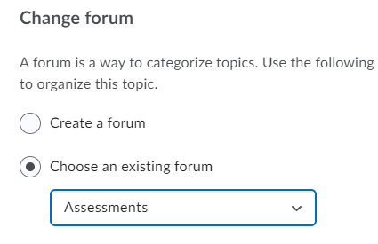 di assign topic to forum