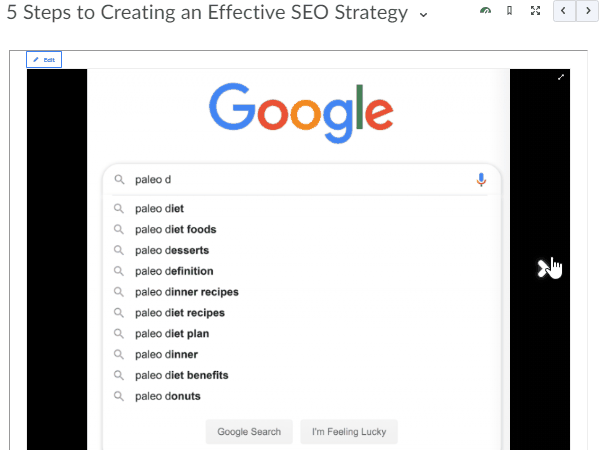 steps to creating seo strategy