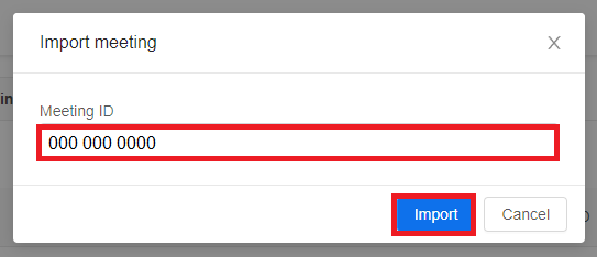 Paste Session ID and then select Import
