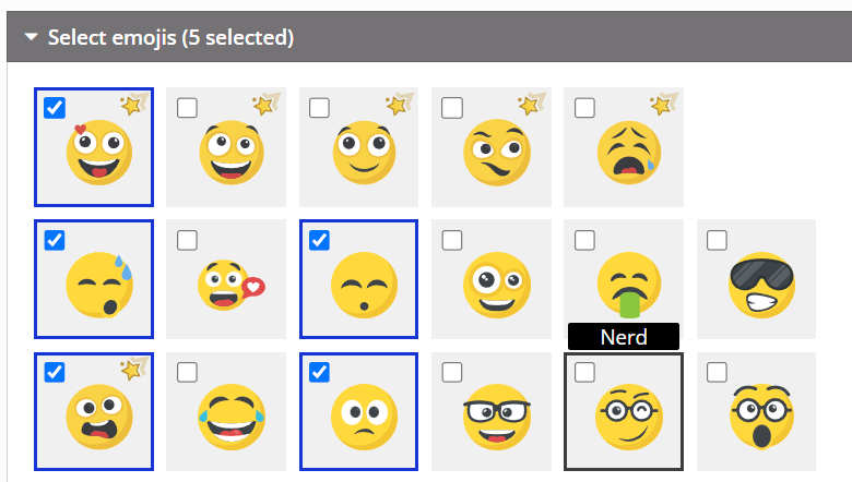 emojicloud select emojis