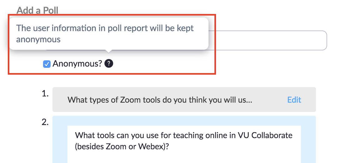 Zoom Create A Poll