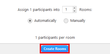 create breakout rooms