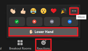 Lower Hand and More reactions