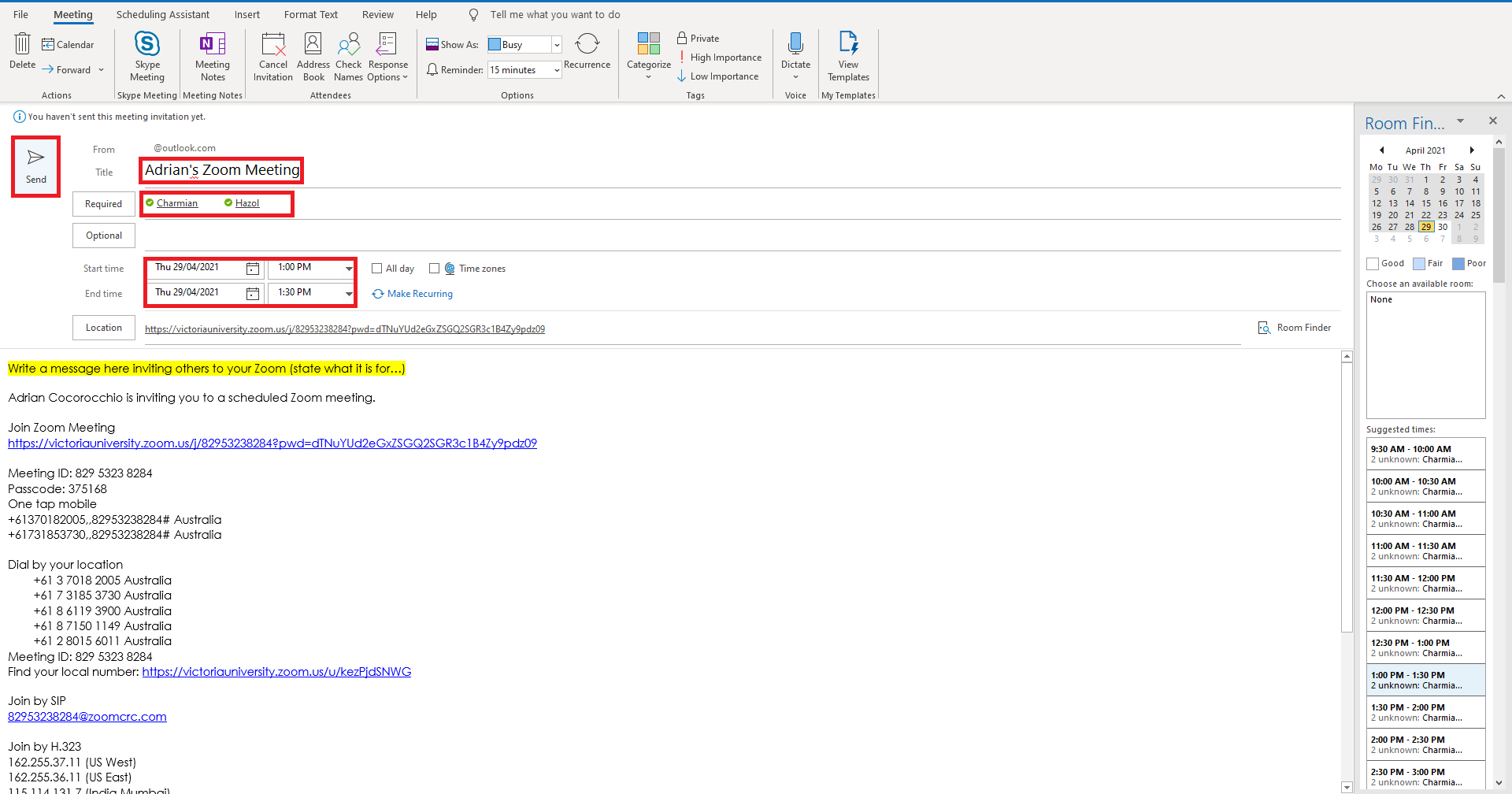 Outlook Page