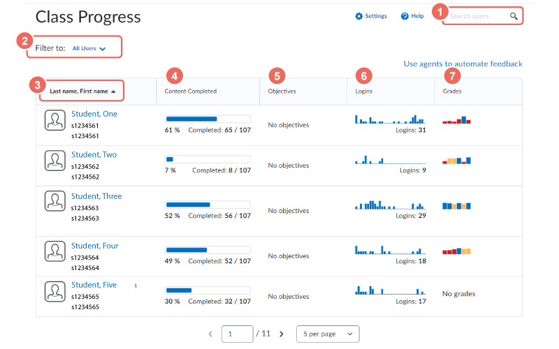 view class progress