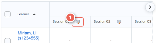 select session to update